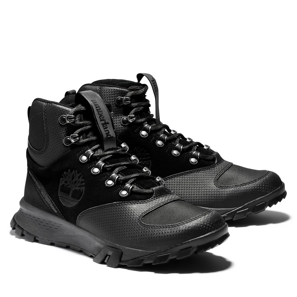 Timberland Mens Hiking Boots Garrison Trail Waterproof High - Black - India QI4815732